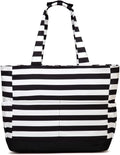 VASCHY Beach Bag for Women, Large Waterproof Sandproof Fold-able Packable Pool Tote Bag w Zipper/Pockets