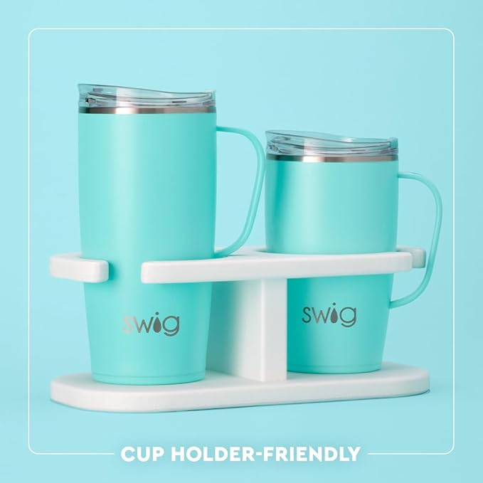 Swig Life 22oz Travel Mug, Insulated Tumbler with Handle and Lid, Travel Coffee Mug, Cup Holder Friendly, Stainless Steel 22 oz Tumbler, Reusable Insulated with Lid (Louisiana)