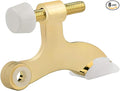 HOMOTEK 8 Pack Hinge Pin Bright Brass Door Stopper, Gold Door Stops, Adjustable Deluxe Heavy Duty Door Stopper 2-1/2"x1-3/4”,with White Rubber Bumper Tips