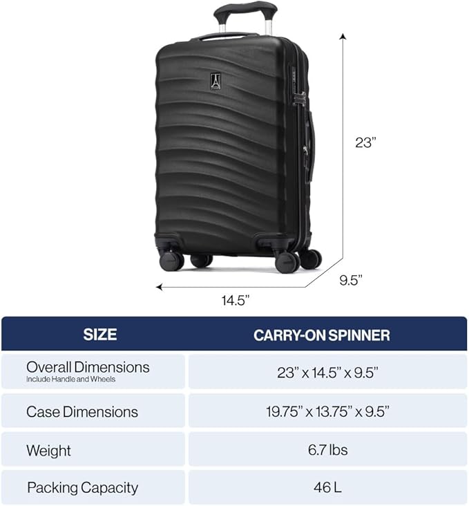 Travelpro Maxlite Air V2 Hardside Expandable Carry on Luggage, 8 Spinner Wheels, Lightweight Hard Shell Suitcase, TSA lock, Pink, Carry On 21-Inch