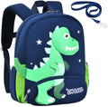 Padgene Toddler Backpacks Kids Preschool Backpack Waterproof Neoprene Animal Schoolbag Lunch backpack 3D Cartoon Mini Travel Bag for Boys Girls Ages 3-5