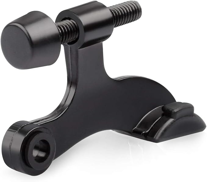 HOMOTEK 36 Pack Hinge Pin Black Door Stopper,Adjustable Deluxe Heavy Duty Door Stopper 2-1/2"x1-3/4”,with Black Rubber Bumper Tips