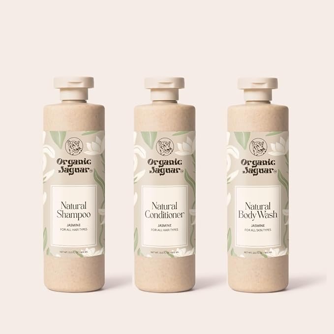 Natural Shampoo for Hair Care, Sulfate Free Shampoo with Castor Oil, Honey, Biotin, Glycerin, Aloe Vera & Mild Thickening Agent, Unscented, Dry to Color Treated to All Hair, 13.5 fl oz