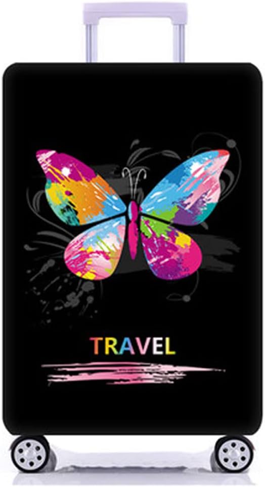 MosaiRudo Thicker Luggage Cover Elastic Suitcase Cover Protector Fits 18-32 Inch Suitcase Travel Accessories (Butterfly, XL)