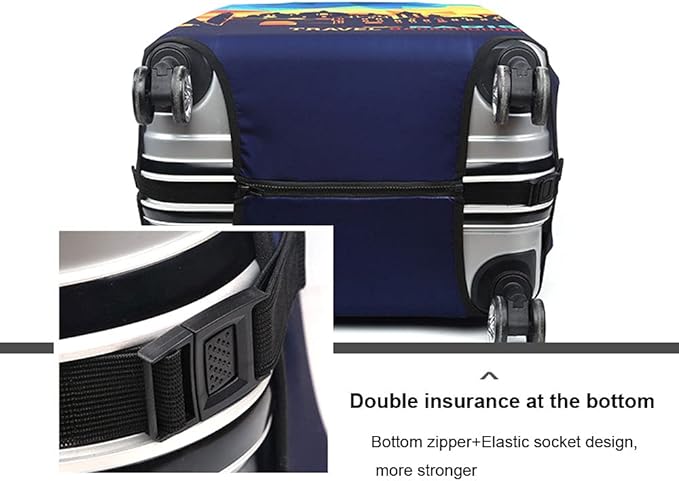 MosaiRudo Thicker Luggage Cover Elastic Suitcase Cover Protector Fits 18-32 Inch Suitcase Travel Accessories (Sparkling, L)