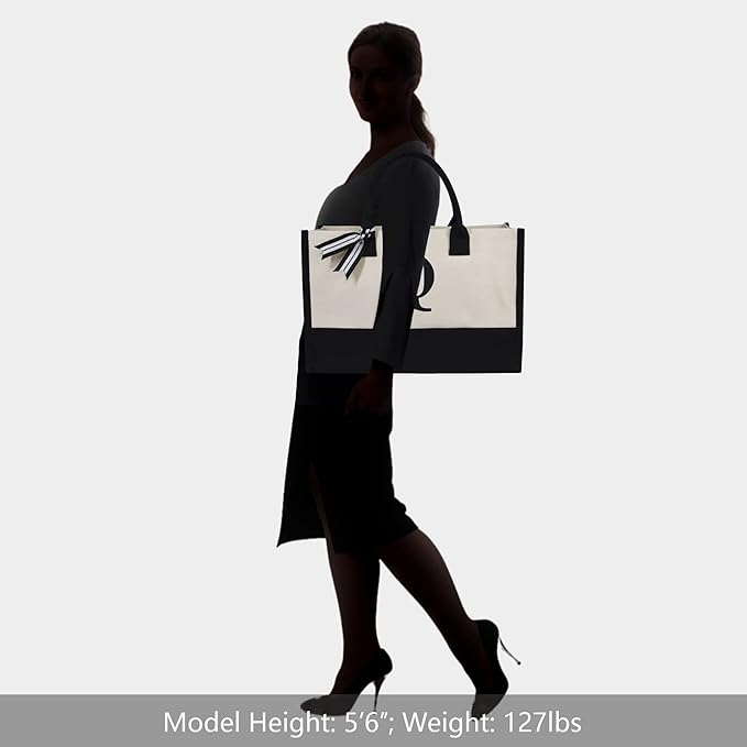 TOPDesign Embroidery Initial Canvas Tote Bag, Personalized Present Bag, Suitable for Wedding, Birthday, Beach, Holiday, is a Great Gift for Women, Mom, Teachers, Friends, Bridesmaids (Letter Q)