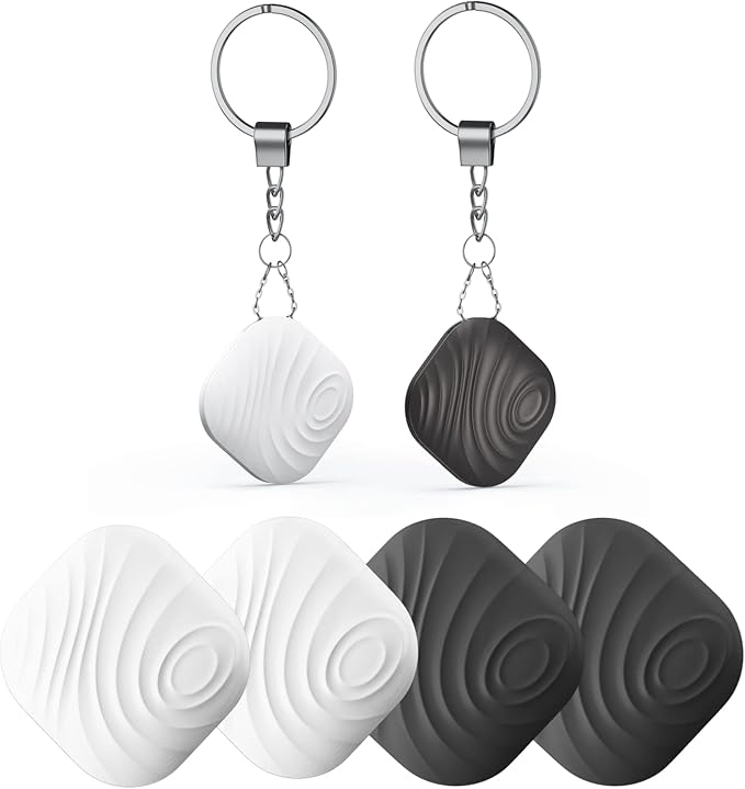 Key Finder, Bluetooth Tracker Item Locator with Key Chain for Keys Pet Wallets or Backpacks, Bluetooth Locator Tags Android and iOS Batteries Include
