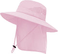 ZOORON Sun Hat for Men Women Fishing Hat with Neck Flap Wide Brim Bucket Hat UV Protection for Beach Camping Hiking