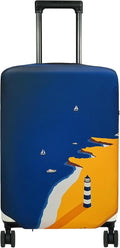 HYPER VENTURE Washable Luggage Cover - Fashion Suitcase Protector Fits 31-32 Inch Luggage (Lighthouse, XL)