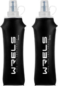 Folding Soft Flask Portable Collapsible Running Lightweight Water Bottle for Outdoor Sports,Travel with Mouthpeice Cover
