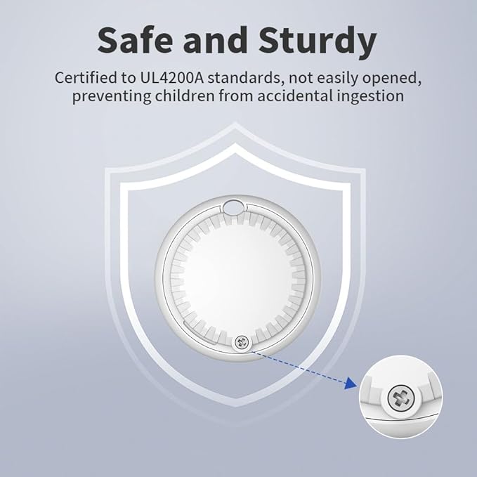 Smart Tag Tracker Works with Apple Find My, IP65 Waterproof and Replaceable Battery, Bluetooth Tracker Item Locator for Key Pet Wallet Backpack Luggage, 1 Pack, White (Not for Android or Huawei)