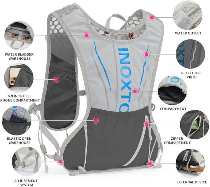 Running Hydration Vest for Men Women Water Backpack for Running 3L Running Hydration Pack for Trail Running Marathon Race Hiking