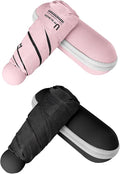 BAODINI Travel Mini Umbrella for Purse With Case Small Compact UV Sun Protection Sun Lightweight Tiny Pocket Umbrella for Women Girls and Men