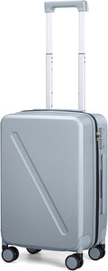 MILADA Carry On Luggage 22x14x9 Airline Approved With Wheels 20 inch Carry On Bag Hard Case Luggage TSA Approved Carry On Suitcase Rolling Luggage For Women Men, Grey