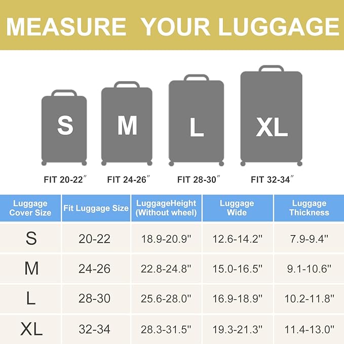 ANNA QUEEN Modern Art Fashion Luggage Cover, Stylish Abstract Woman Suitcase Protector, Washable, Stretchable Travel Sleeve for 20-22 Inch Luggage, Trendy, Colorful Design