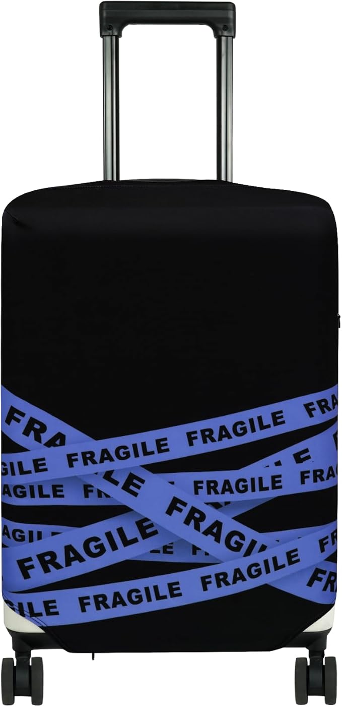 HYPER VENTURE Washable Luggage Cover - Fashion Suitcase Protector Fits 31-32 Inch Luggage (Fragile, XL)