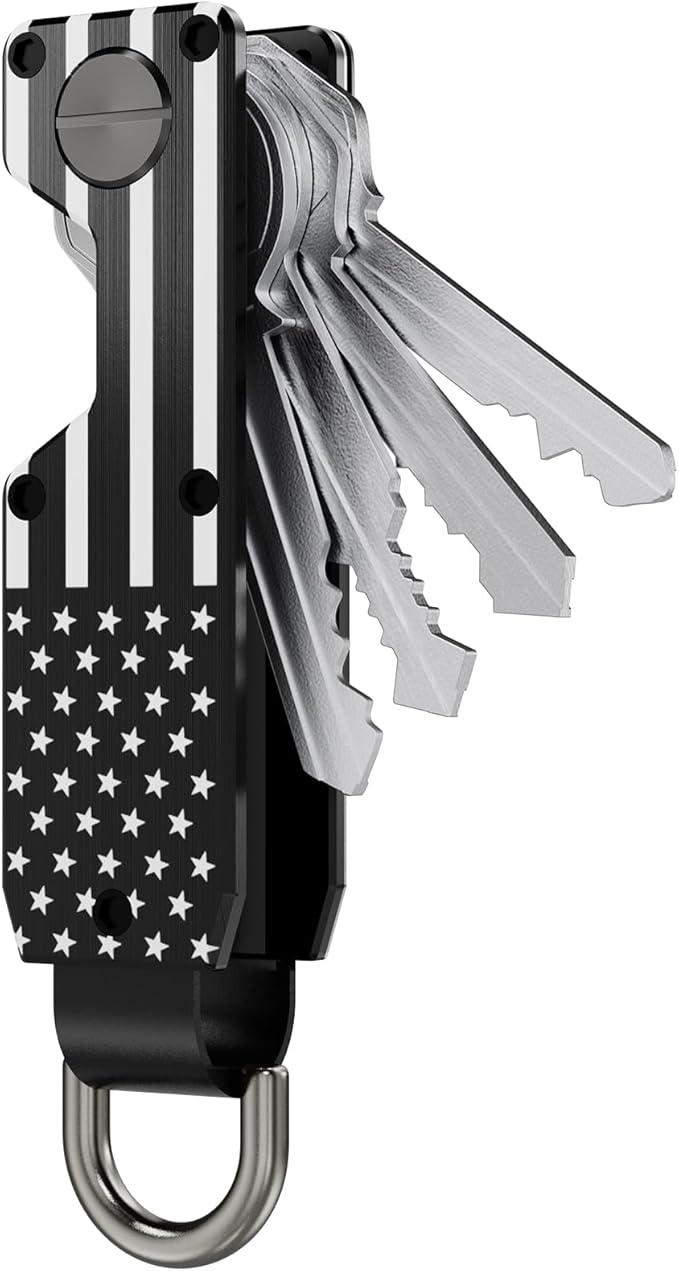 Key Organizer for Men Compact Key Holder Minimalist Key Case Metal Key Chain Key Holder for Keychain Secures 2-5 Keys