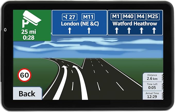 Car GPS Navigation, Latest 2025 Map 7 inch Touch Screen Car GPS, Voice Turn Direction Guidance, Support Speed and Red Light Warning, Install The Latest Map of The United States