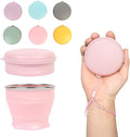 Collapsible Water Cup 6oz/180ml - Collapsible Cup - Silicone Collapsible TravelCup - Silicone Folding Camping Cup with Lids - Foldable Drinking Cup - for Travel, Camping, Hiking, Outdoor Sports