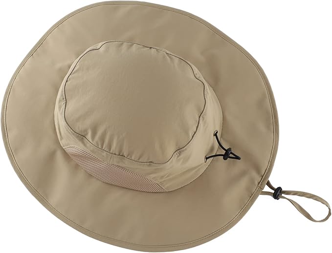 Home Prefer UPF50+ Mens Sun Hat Wide Brim Fishing Hat for Men UV Protection Womens Beach Bucket Hat for Golf Hiking Gardening