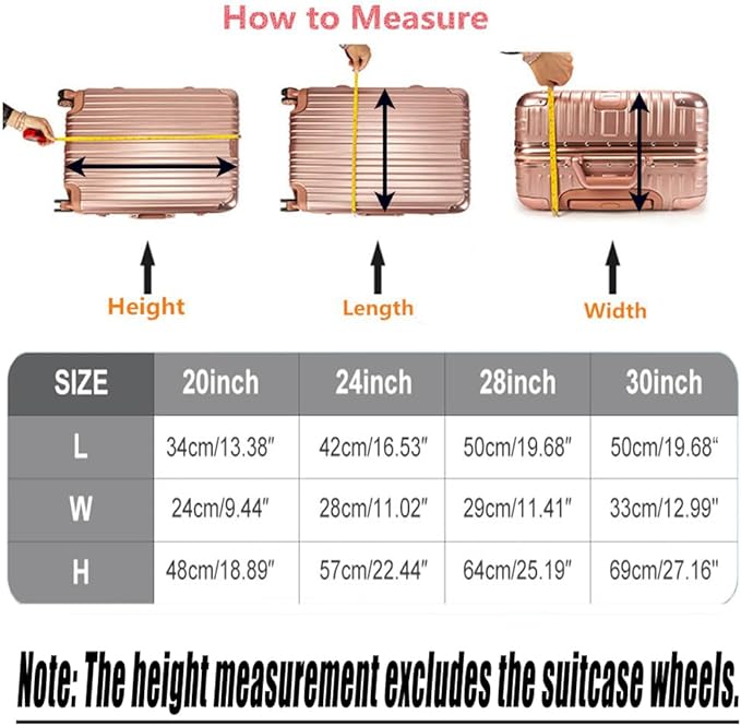 28 Inch Clear PVC Luggage Cover, 0.2mm Thick Lightweight Waterproof, Dustproof, Anti-Scratch Suitcase Cover, Luggage Covers for Suitcase TSA Approved, Fits 28"-29" Wheeled Luggage