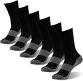 FOOTPLUS Hiking Copper Compression Socks,Unisex Cushioned Sole Arch Support Athletic Crew Running Socks