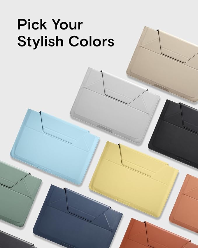 MOFT Laptop Carry Sleeve, 2-in-1 Laptop Bag & Stand for 16" MacBook Air/Pro & Dell/HP/Lenovo/Asus, Stylish Slim Computer Sleeve Bag with Expandable Storage for Computer Accessories, Soothing Mist