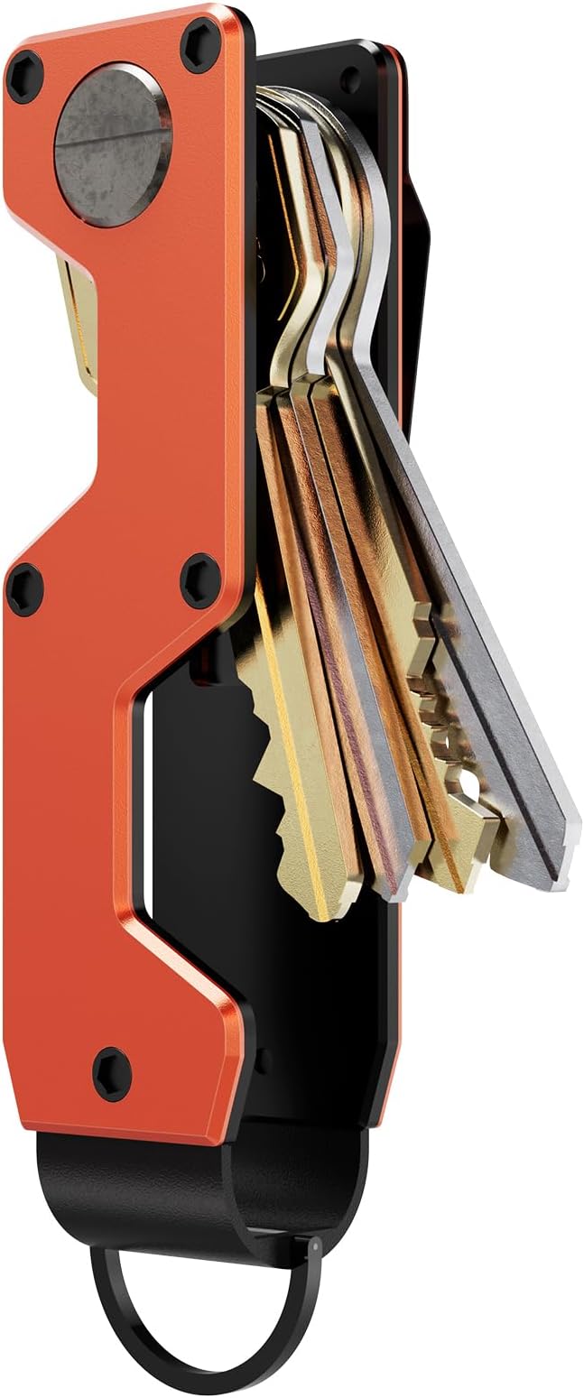 Key Organizer Compact Key Holder Metal Key Chain Minimalist key case key holder for keychain Secures 1-5 Keys