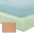 PurComfy Supersoft Crib Sheets for Boys Girls, Premium Bamboo Viscose Buttery Soft Crib Mattress Fitted Sheet, Stretchy Knit Baby Sheet, Silky Comfort Baby Bed Sheets 28x52x9 Extra Deep Pocket
