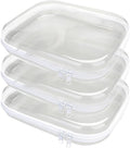 3PCS Zippered Transparent Cases for Snacks,Portable Waterproof Cosmetic Bag with Zipper,Clear Hard Shell Zipper Case for Cosmetic Storage, Putting Snacks, Pencil Case