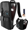 ZINZ Laptop Backpack 15 15.6 16 Inch, Expandable Computer Rucksack with Multi-Pockets Anti-Theft Travel Daypack for Men and Women,Black