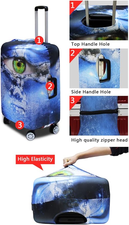 Tropical Floral Leaf Print Suitcase Cover Womens Travel Luggage Protector Cover Suitcase Baggage Decoraitve Covers for 30-32 inches