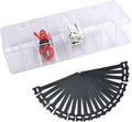 Acrylic Electronics Organizer-8 Sections Clear Cable Storage Bin Box,Cord Management Holder,Desk Storage Accessories with 20 PCS 6 Inch Reusable Fastening Fabric Cable Tie Straps Cord Wraps (No Lid)