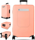 Slohif Luggage Cover for Suitcase Tsa Approved Protector - Luggage Sleeve Suit Case Cover Travel Stretch Large Baggage Case Protective Washable Fit 26-28 Inch Rose