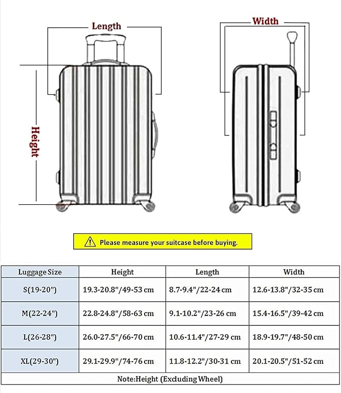 7-Mi Suitcase Cover 3D Print Design Travel Luggage Protector Trolley Case Cover 22"-24" Sleeve, BluePeacock