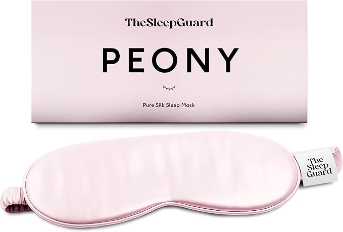 Pure Silk Sleep Mask [100% 6A Mulberry Silk, 22 Momme] Light Blocking Travel Essentials. Eye Masks for Sleeping. Black Oeko-Tex Blindfold. Eye Covers for Men & Women
