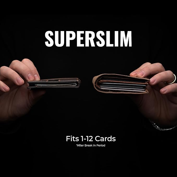 Kings Loot Money Clip Slim Minimalist Wallet for Men | RFID Blocking Leather Design with Money Clip | Front Pocket Bifold Holds 12 Cards | Stylish & Compact Wallets (Buckskin)
