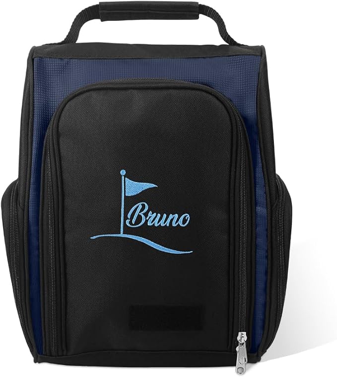 Embroidered Golf Shoe Bag Men Women Handle Strap Personalized Name Golf Shoes Carry Bag With Side Storage Pack Customized Birthday Gifts For Father Son Mother