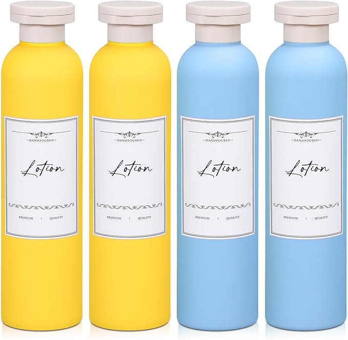 Travel Shampoo Bottle, Empty Plastic Squeeze Bottles 8.8oz with Flip Cap, Lotion Container for Toiletries Travel Size Shampoo and Conditioner