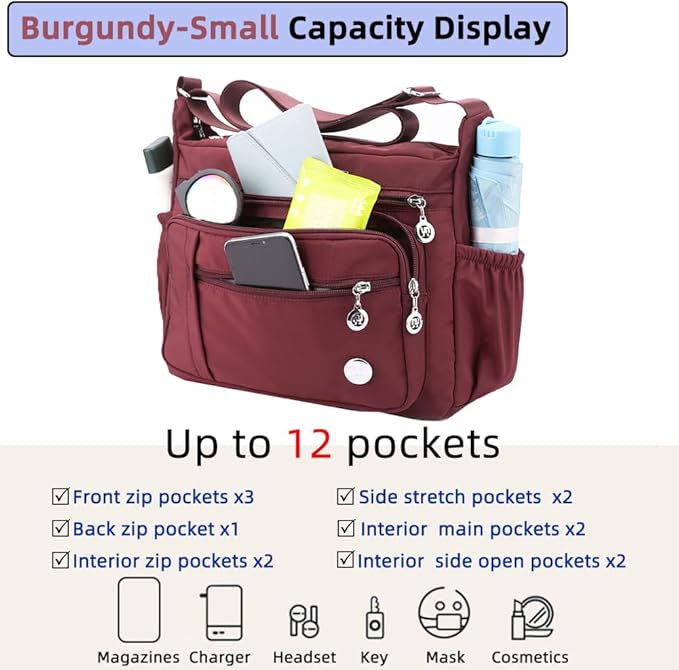 MINTEGRA Women Shoulder Handbag Roomy Multiple Pockets Bag Ladies Crossbody Purse Fashion Tote Top Handle Satchel