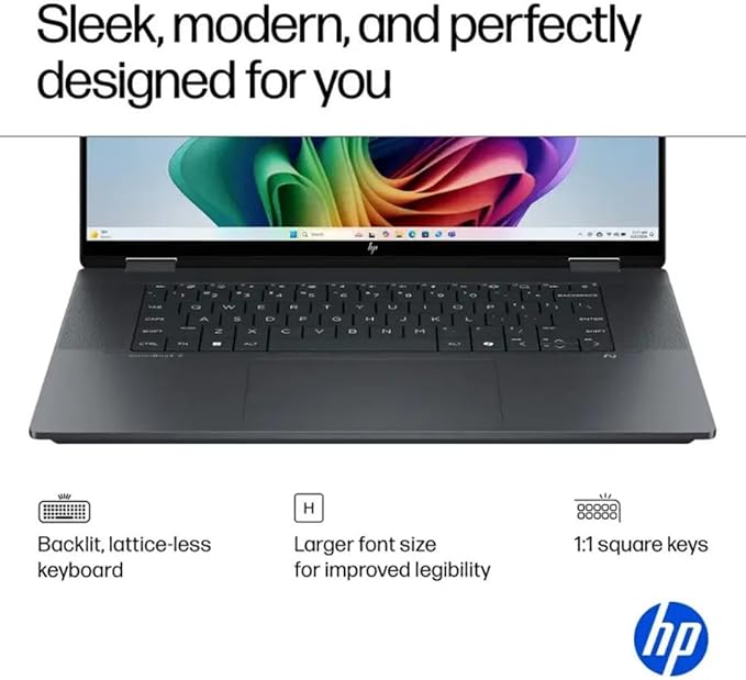 HP OmniBook X Flip 16 2-in-1 Laptop: 16" FHD+ Touchscreen, Intel Core Ultra 7, 16GB RAM, 51GB SSD, w/Pen & Lifetime Office - Copilot+ AI PC, Windows 11