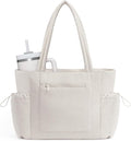 ECOHUB Tote Bag for Women, Work Tote Bags with Laptop Compartment, Large Corduroy Tote Bag with Stanley Cup Holder