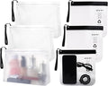 TSA Approved Toiletry Bags 6 Pack - Quart Size Clear Leakproof Travel Zipper Bag For Liquids Toiletries Traveling Trips Vacations Packing Storage For Women & Men