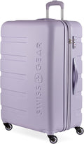 SwissGear 7366 Hardside Expandable Luggage with Spinner Wheels, Evening Haze, Checked-Large 27-Inch