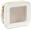 Small Clear Makup Bag, Clear Cosmetic Bags with Zipper Waterproof Small Travel Cosmetic Case Cute Make Up Pouch Mini Car Essentials for Women Travel Car Organizer