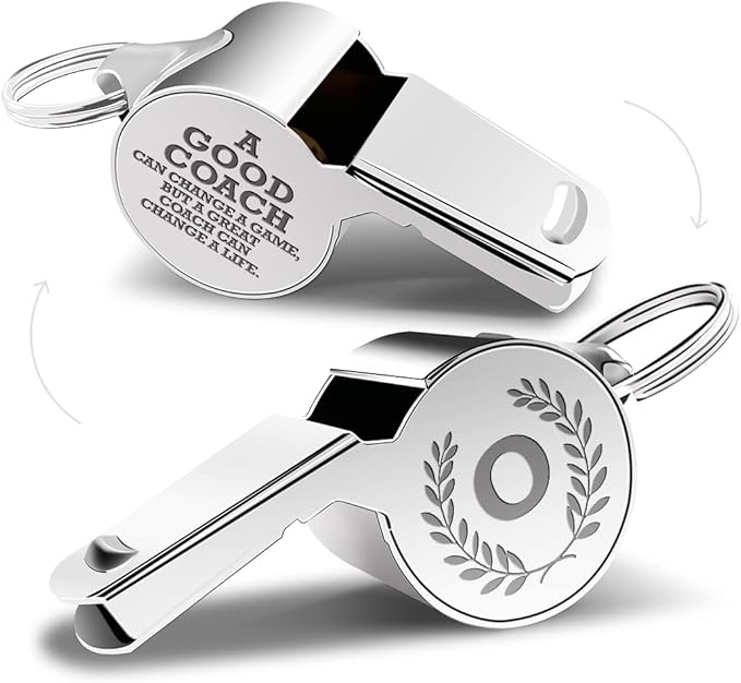 Letters Coach Gifts, Whistle for Coaches, Whistle Emergency, Thank You Coach Gifts, Coaches Whistle with Lanyard Cheer Coach Gift for Men Women Teachers Referees School Sports Coach Outdoor, Letter O