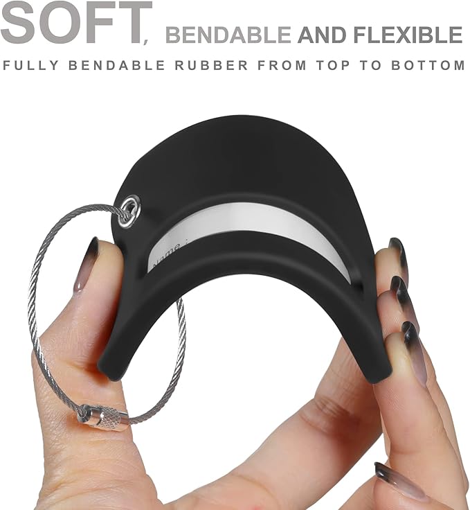 8 Pcs Luggage Tags for Suitcases, 26 Initial Letter Travel Luggage Baggage Identification Labels ID Tags Fully Bendable Tags with Stainless Steel Loop (Letter T, Black)
