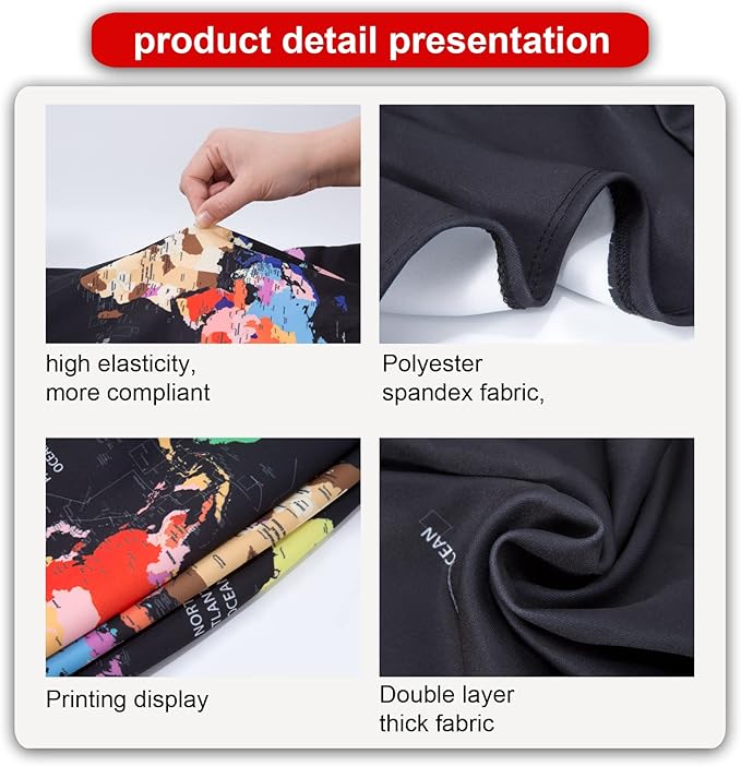 MosaiRudo Thicker Luggage Cover Elastic Suitcase Cover Protector Fits 18-32 Inch Suitcase Travel Accessories (TKM0095, S)