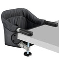Hook On Chair, Safe and High Load Design, Fold-Flat Storage and Tight Fixing Clip on Table High Chair, Removable Seat Cushion, Attach to Fast Table Chair (Black)