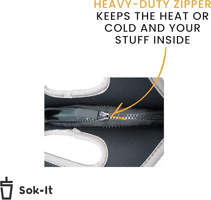 Sok It LunchTote Zippered Bag Insulated Neoprene Caddy (Sunshine Slices, X-Large 6.5 Quart Lunch Tote)